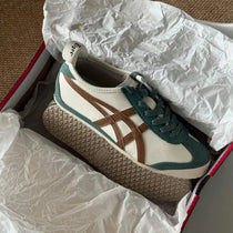 Onitsuka Tiger MEXICO 66 Cream Green Orange Sneakers Mens D-2090