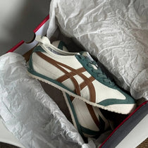Onitsuka Tiger MEXICO 66 Cream Green Orange Sneakers Mens D-2090