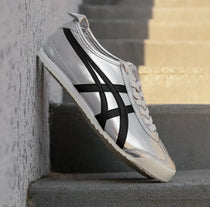 Onitsuka Tiger Mexico 66 Pure Silver Black Sneakers Mens D-2089
