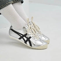 Onitsuka Tiger Mexico 66 Pure Silver Black Sneakers Mens D-2089