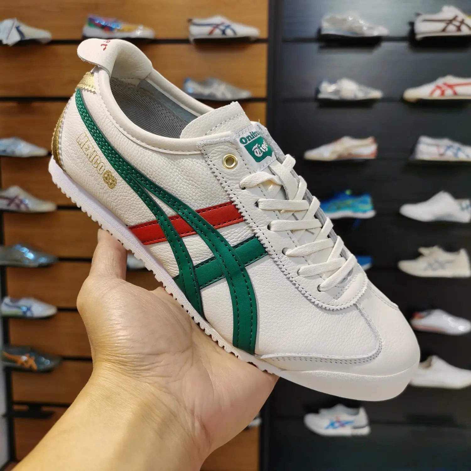 Onitsuk_a Tiger Mexico 66 - BirchGreen  Mens First Copy Vintage Sneakers (D-1843) Main image