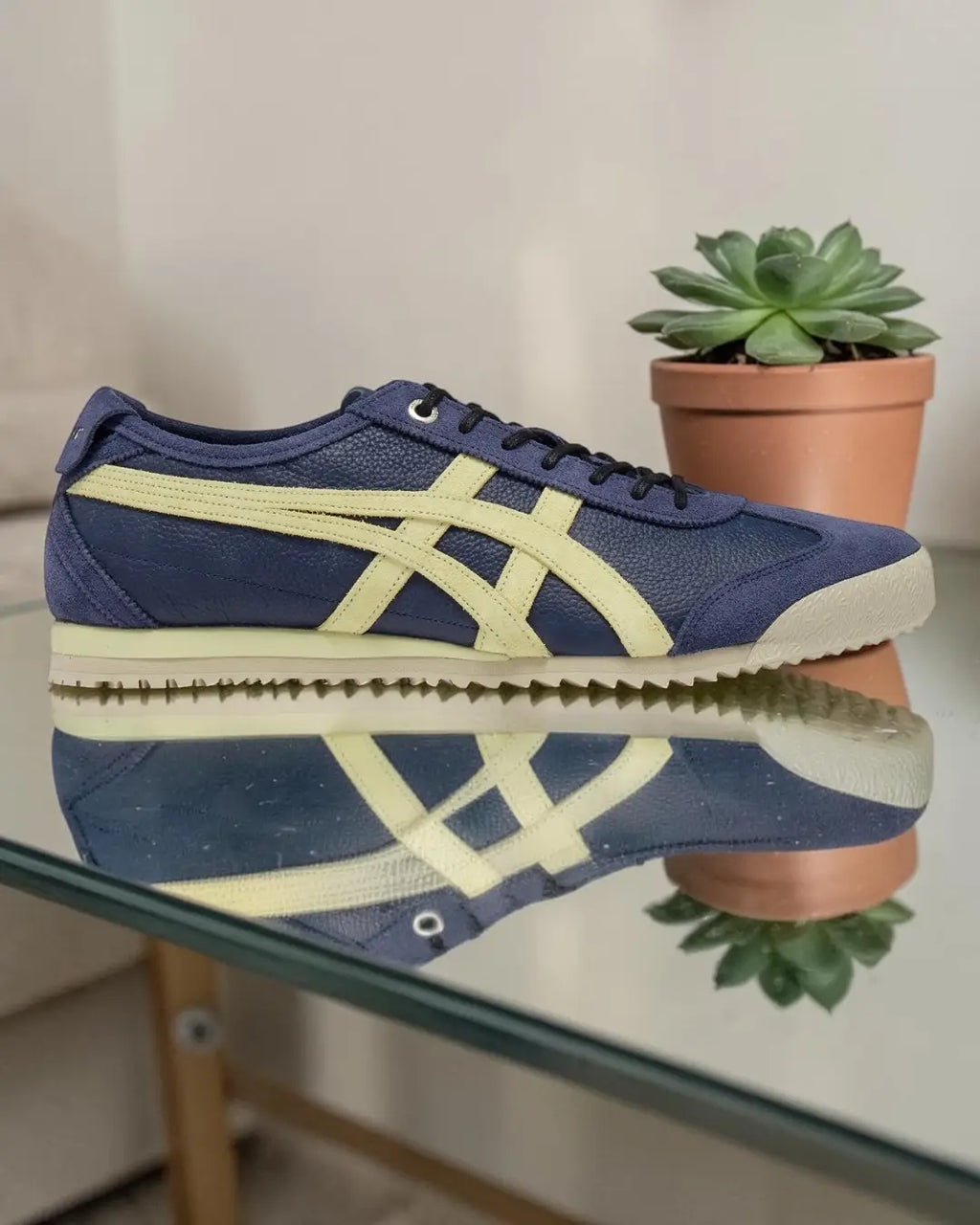 Onitsuka Tiger Mexico 66 SD VIN Peacoat Wheat Yellow 7A Premium Mens Sneakers D-2088