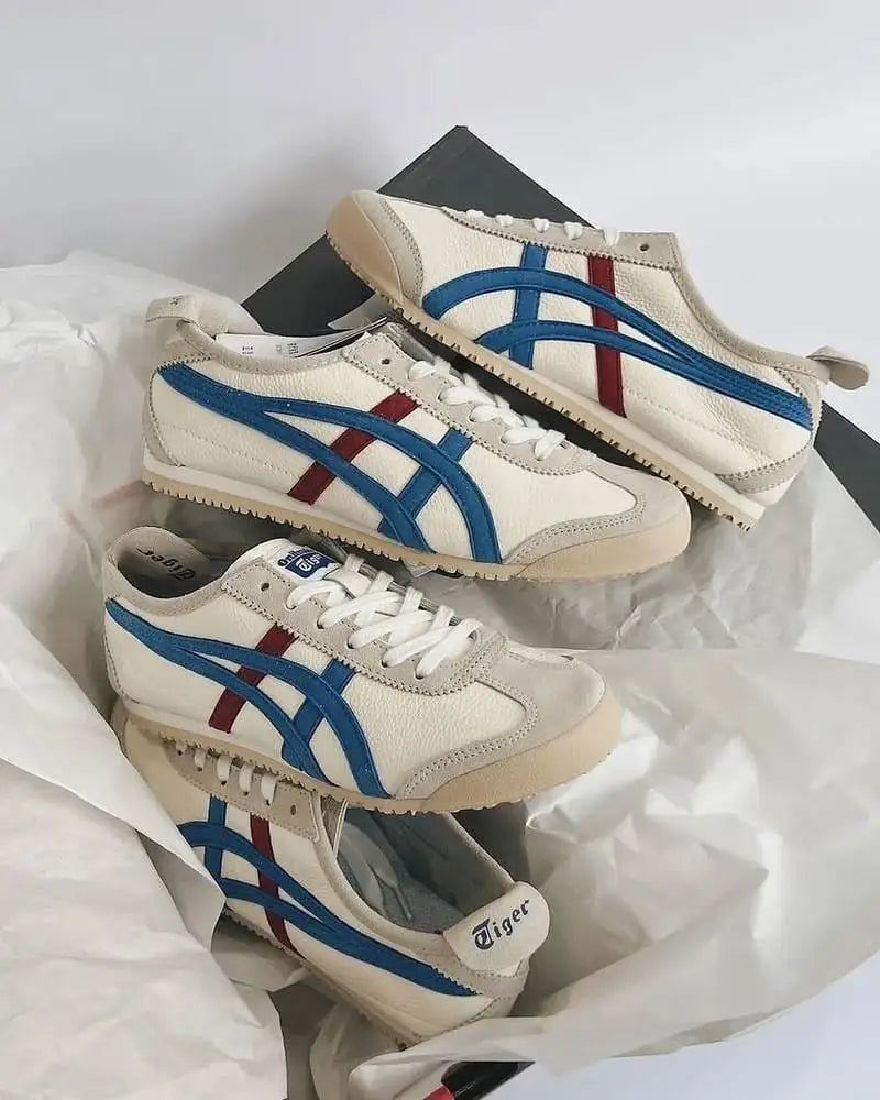 Onitsuk_a Tiger Mexico 66 SD VIN WHITE DIRECTOIRE BLUE RED Mens First Copy D-1842-1 Main image