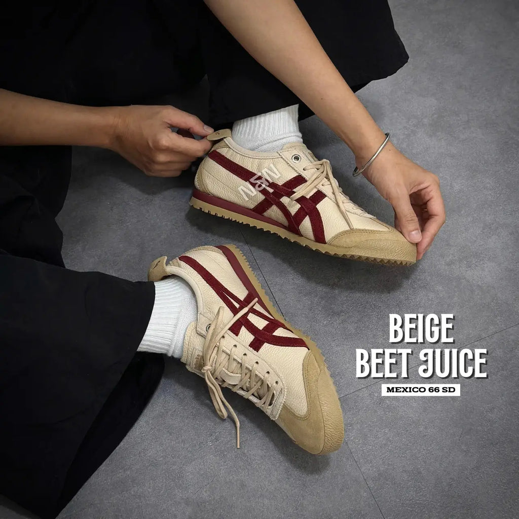 Onitsuka Tiger Mexico 66 SD Beige Beet Juice 7A Premium Ladies Sneakers D-2087