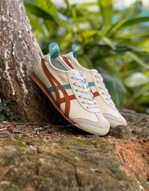Onitsuka Tiger Mexico 66 Cream Piquant Orange Girls D-1884