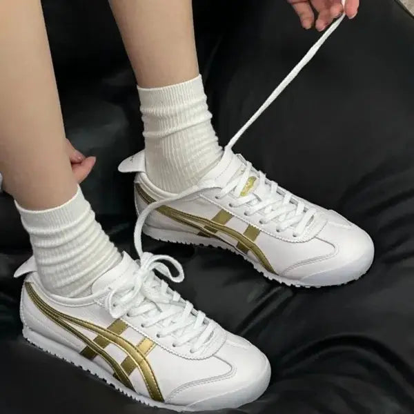 Onitsuka Tiger Mexico 66 White Gold Mens First Luxury Sneakers D-1885 Secondary image