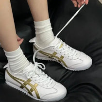 Onitsuka Tiger Mexico 66 White Gold Mens First Luxury Sneakers D-1885