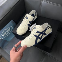 onitsuka tiger Mexico 66 Paraty Natural Navy Beige Slip On Girls D-1895
