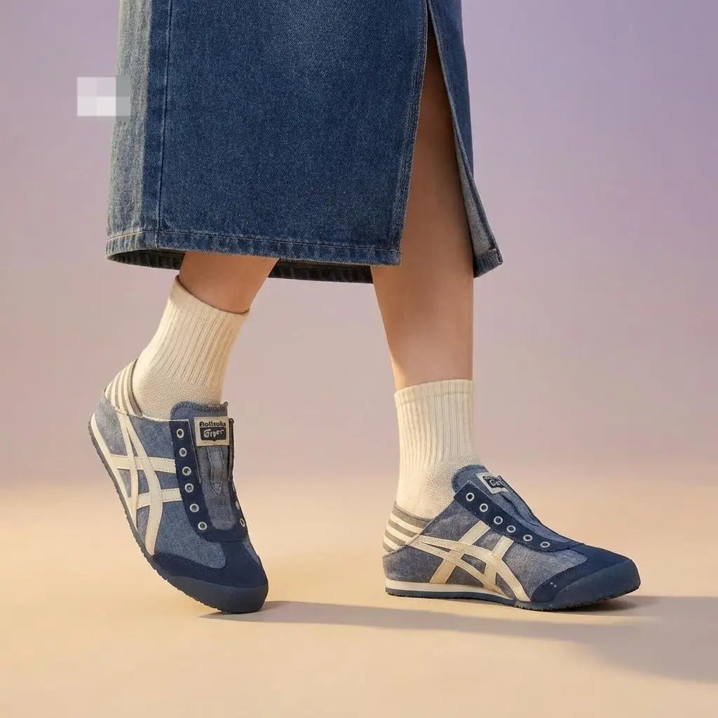 Onitsuka Tiger Mexico 66 Slip On Paraty Blue Girls D-1896 Main image