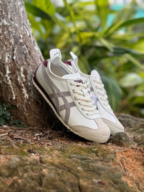 Onitsuka Tiger Mexico 66 Grey White Burgundy Mens Premium D-1912