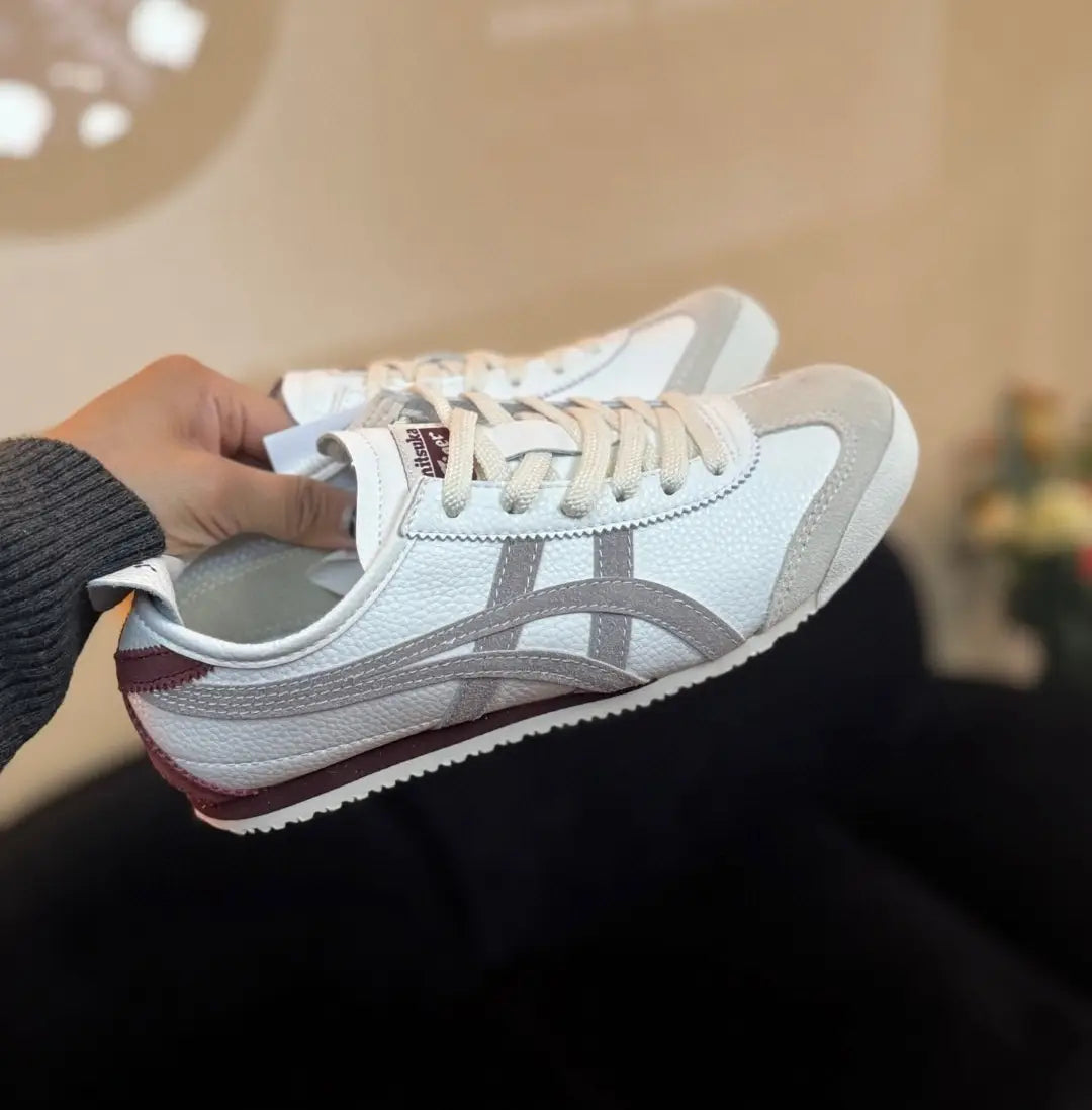 Onitsuka Tiger Mexico 66 Grey White Burgundy Mens Premium D-1912 Main image