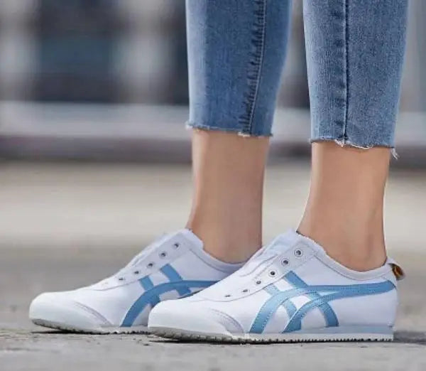 Onitsuk_a Tiger Mexico 66 Slip-On Light Blue White  Girls 7A Premium (D-1747)