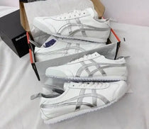 Onitsuka Tiger Mexico 66 White Silver Mens Chrome Sneakers D-1877