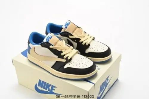 Nikee Air Jordan Retro 1 Low Fragment X Travis Scott WOMEN S (SEMI UA)With PLASTIC PACKING Main image