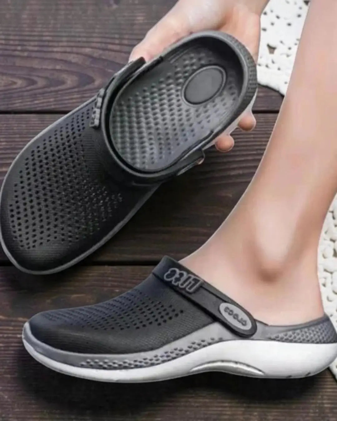 Crocs LiteRide 360 Clog Black Grey Girls First Copy D-1899 Main image