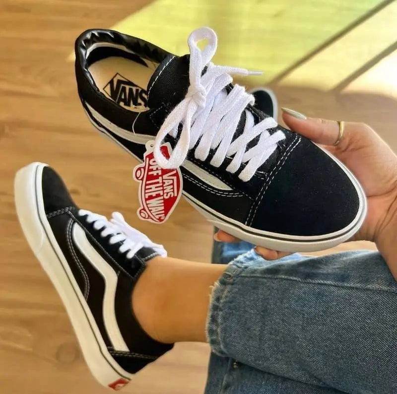 Vans Old Skool Black White for Girls  7A Premium Sneakers(D-1173) Main image