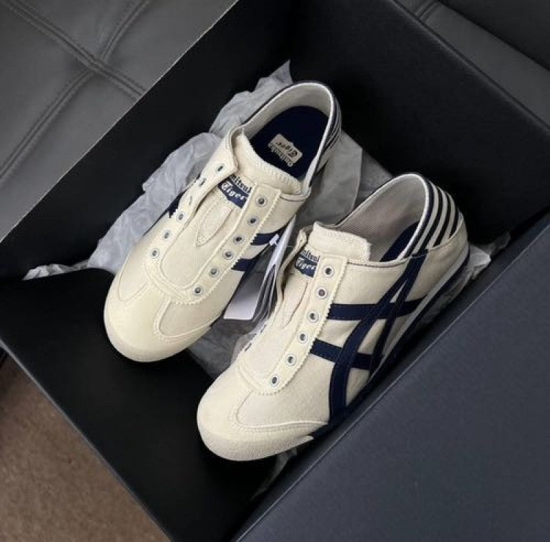 Onitsuka Tiger Slip On PARATY BEIGE NAVY (FIX) Main image