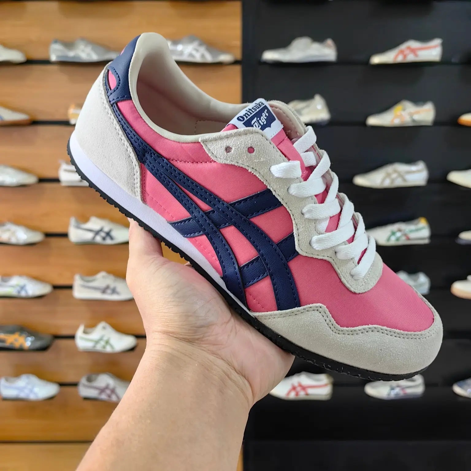 Onitsuk_a Tiger Serrano Pink Cameo Midnight  Girls 7A Premium Sneakers (D-2017) Main image