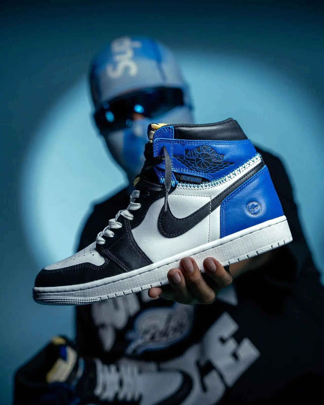 Nike Air Jordan 1 High Fragment X Union LA OG WHITE BLUE (SEMI UA) Main image