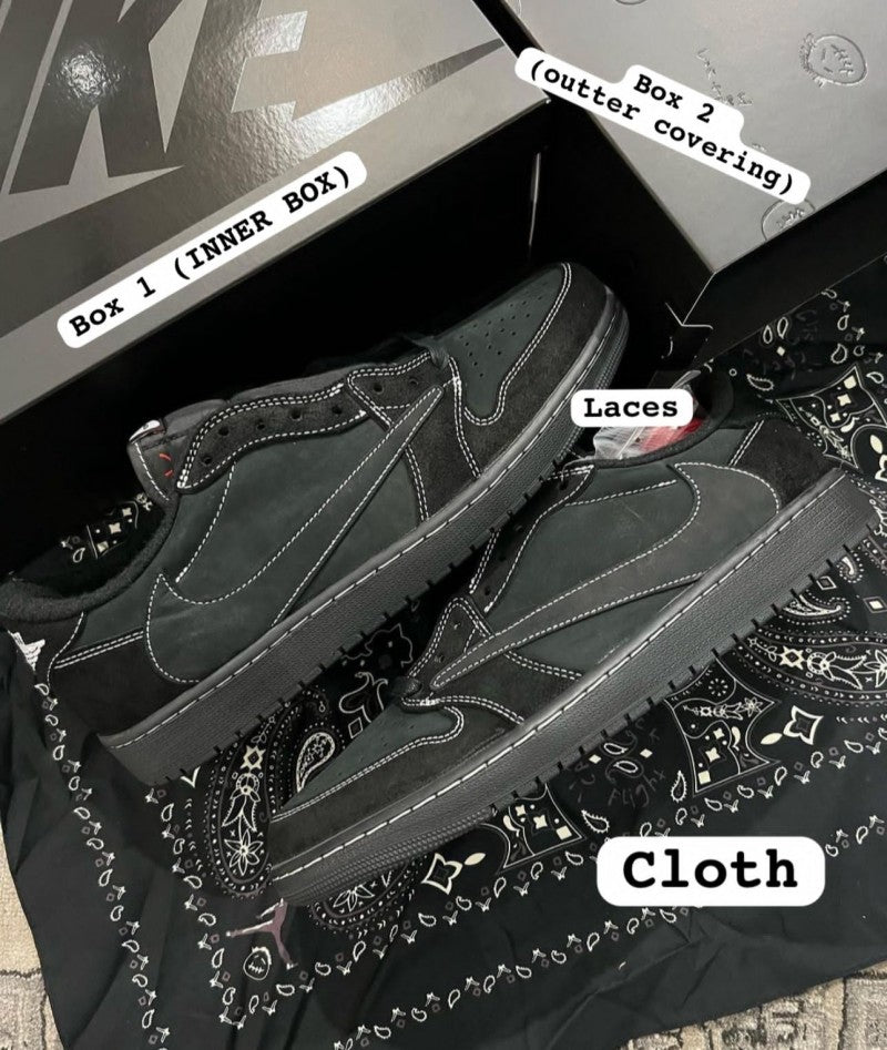 Nike Air Jordan 1 Low X Travis Scott BLACK PHANTOM Heavy Quality Main image