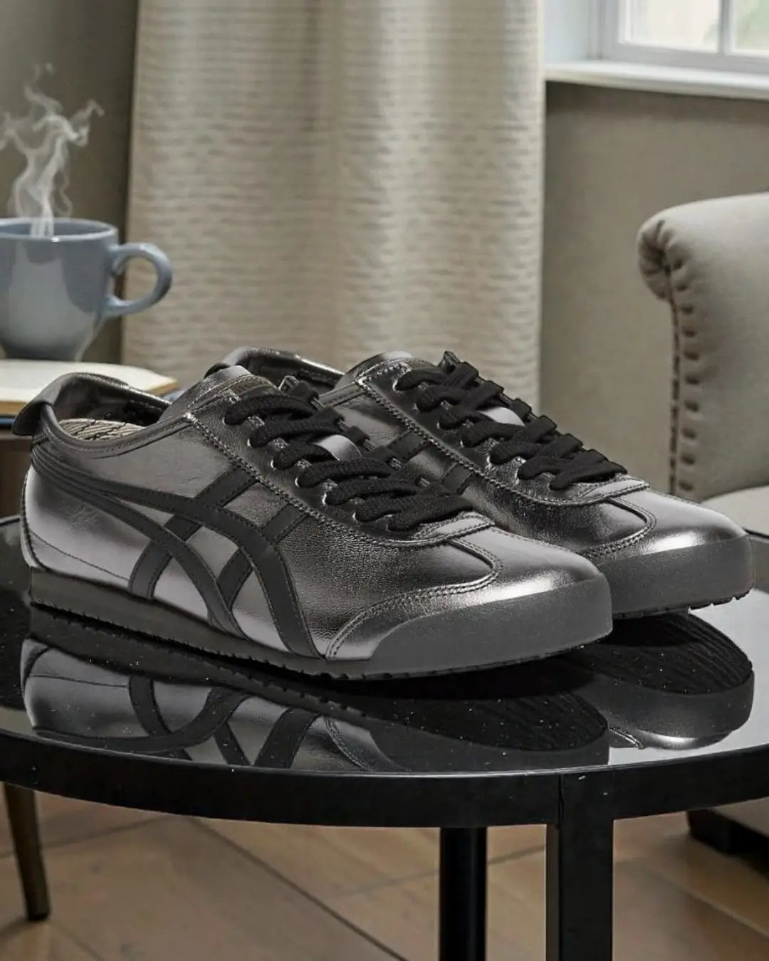 Onitsuka Tiger MEXICO 66 GUN METAL BLACK Sneakers 7A Premium Mens D-2086 Secondary image