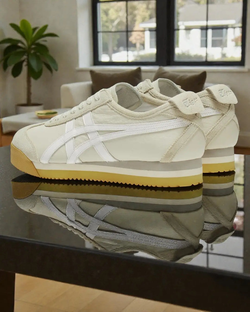 Onitsuka Tiger Mexico 66 PF Cream White 7A Premium Mens Sneakers D-2085