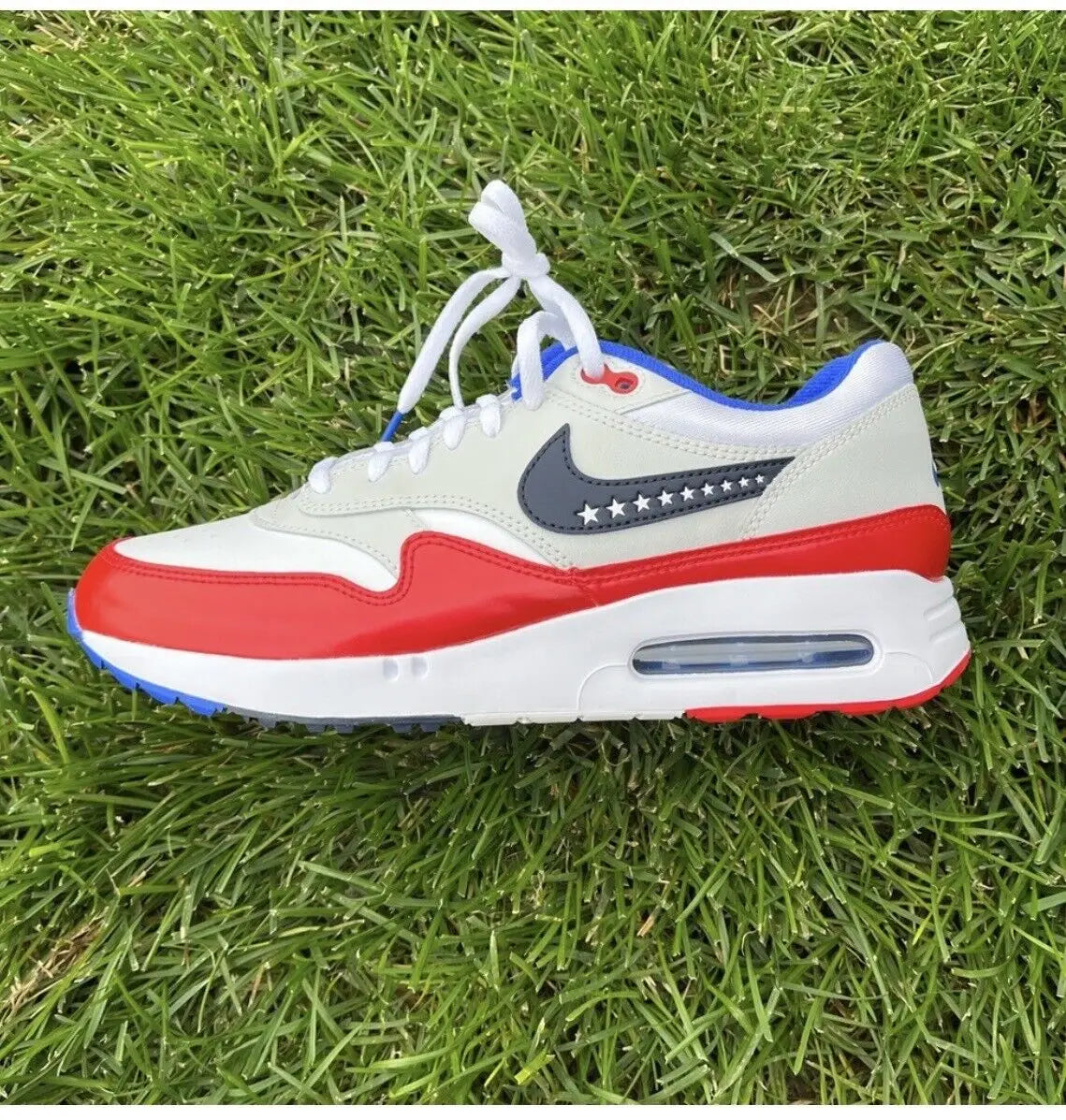 Nike Airmax 1 Golf USA WHITE RED BLUE (FIX)