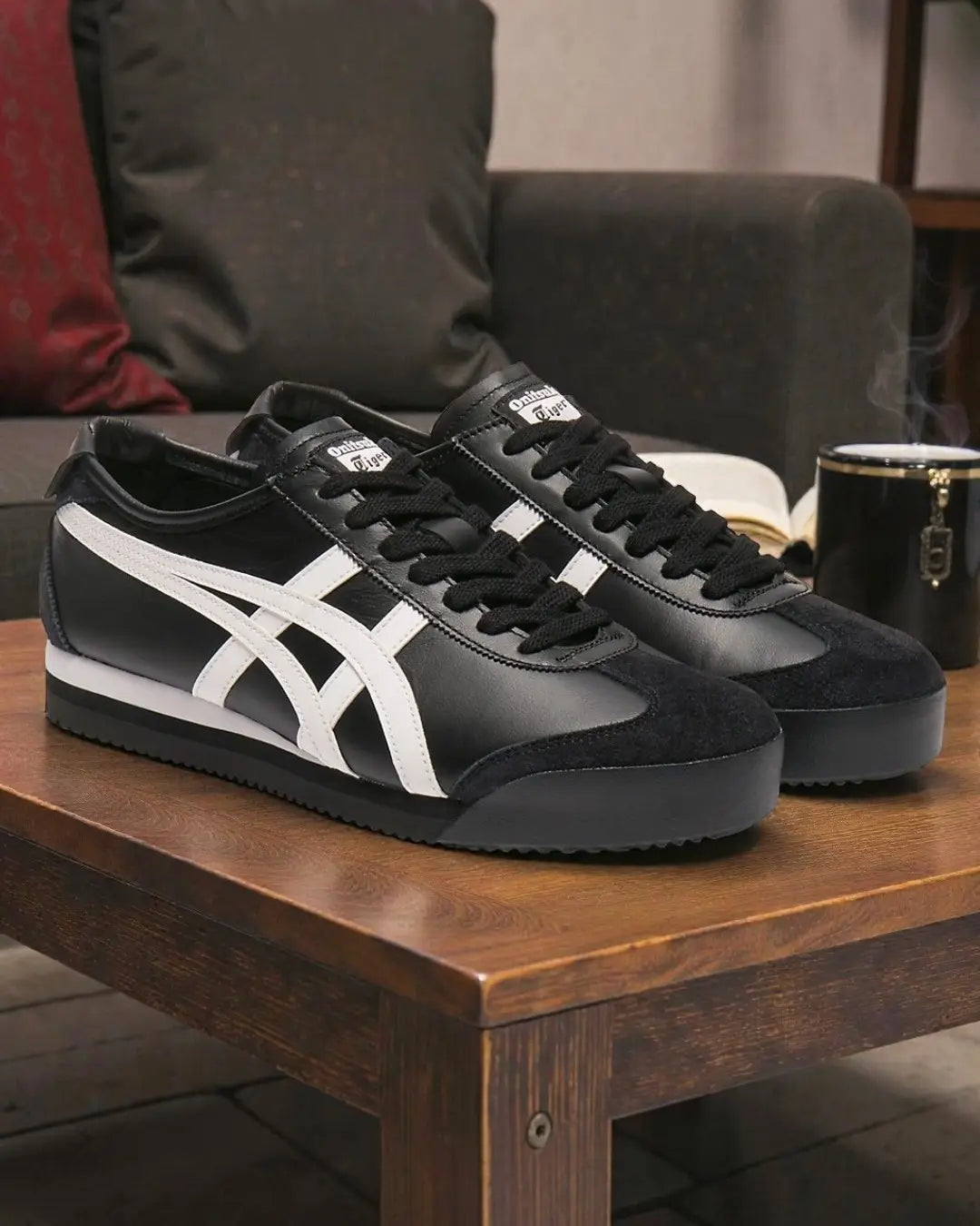 Onitsuka Tiger Mexico 66 PF Black White 7A Premium Mens Sneakers D-2083 Main image