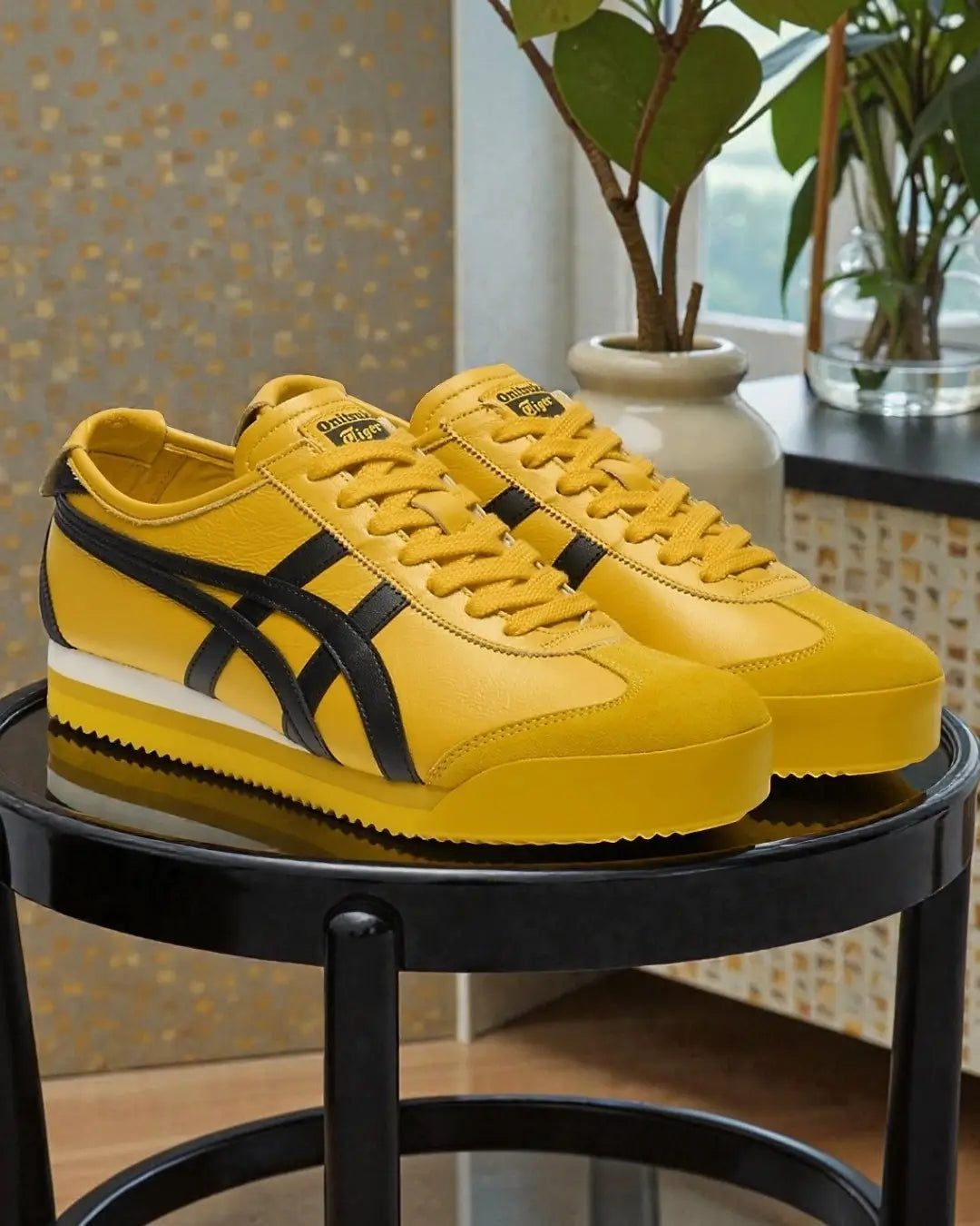 Onitsuka Tiger Mexico 66 PF Yellow Black 7A Premium Mens Sneakers D-2082 Main image