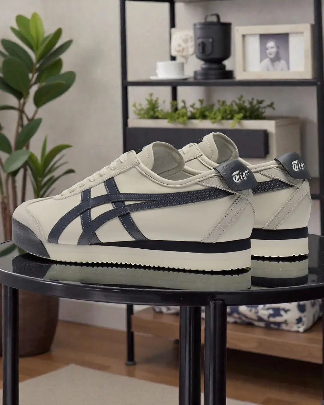 Onitsuka Tiger Mexico 66 PF Birch  Indigo Navy 7A Premium Mens Sneakers D-2081
