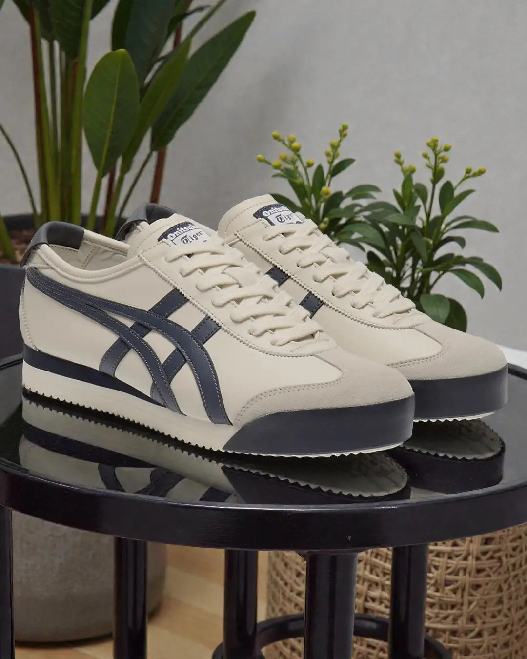 Onitsuka Tiger Mexico 66 PF Birch  Indigo Navy 7A Premium Mens Sneakers D-2081 Main image