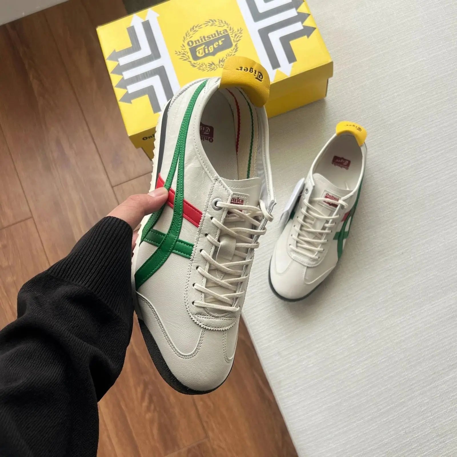 Onitsuka Tiger Mexico 66 SD Birch Green Red Sneakers Mens D-2079 Main image
