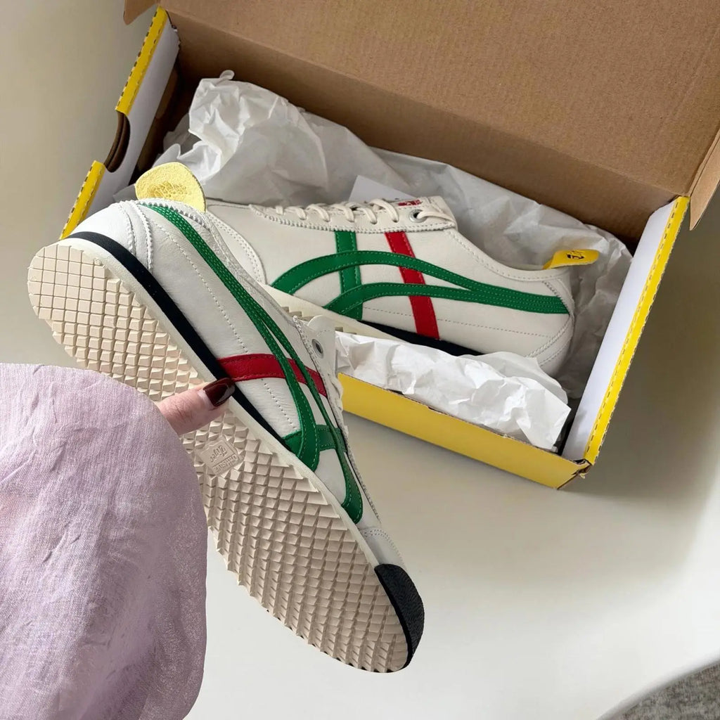 Onitsuka Tiger Mexico 66 SD Birch Green Red Sneakers Mens D-2079