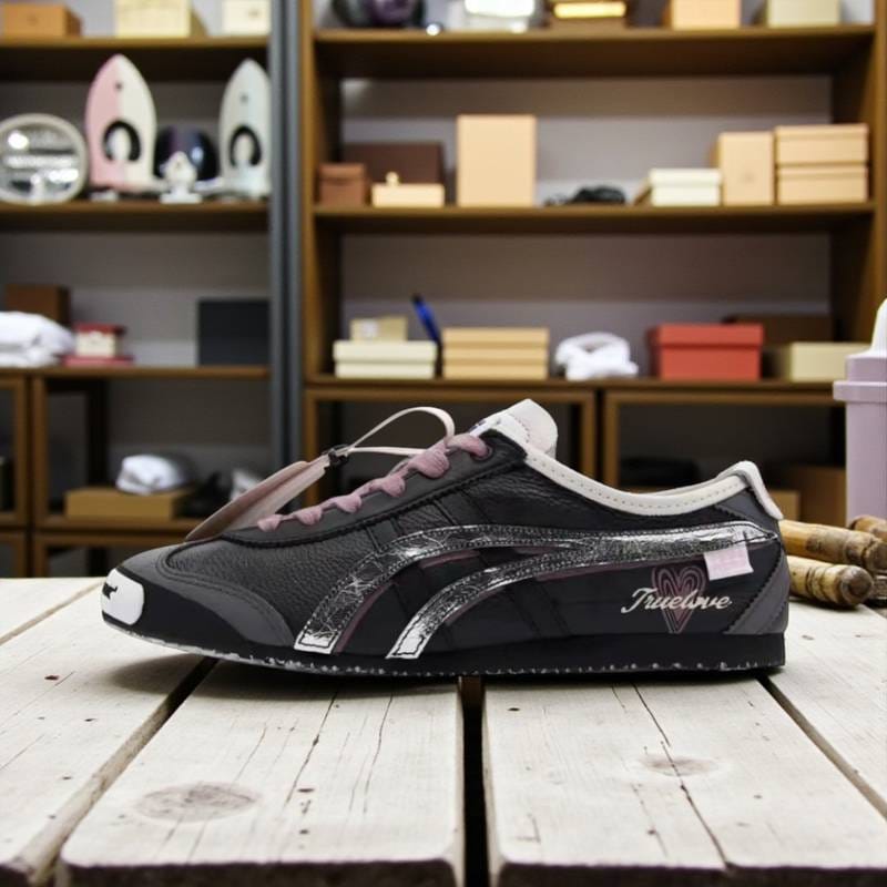 Onitsuka Tiger Sneakers Mexico 66 x Panda Prank Black with OG Box For Mens Main image