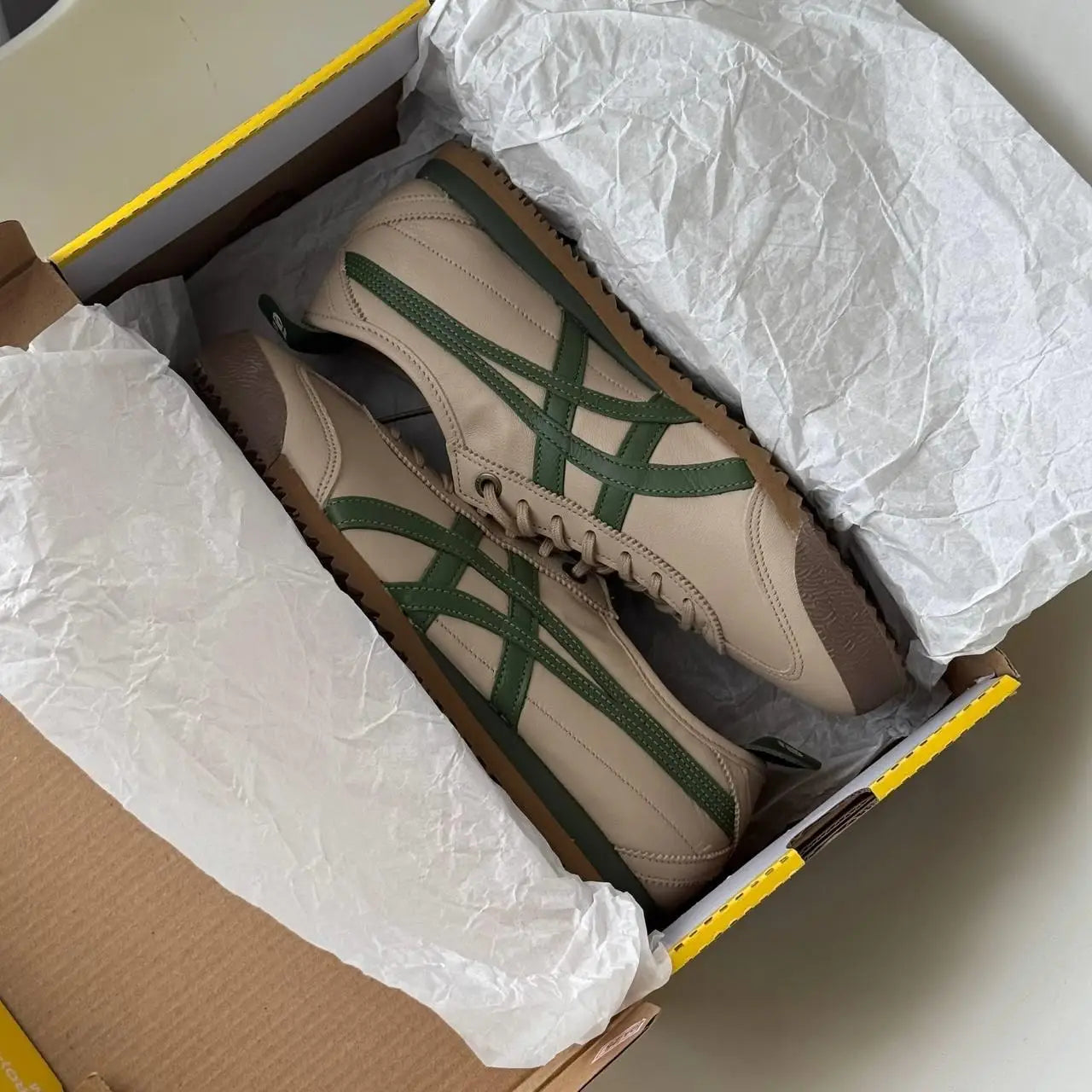 Onitsuka Tiger Mexico 66 SD Beige Green  7A Premium Sneakers D-2078 Secondary image