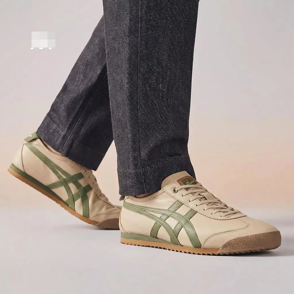 Onitsuka Tiger Mexico 66 SD Beige Green  7A Premium Sneakers D-2078