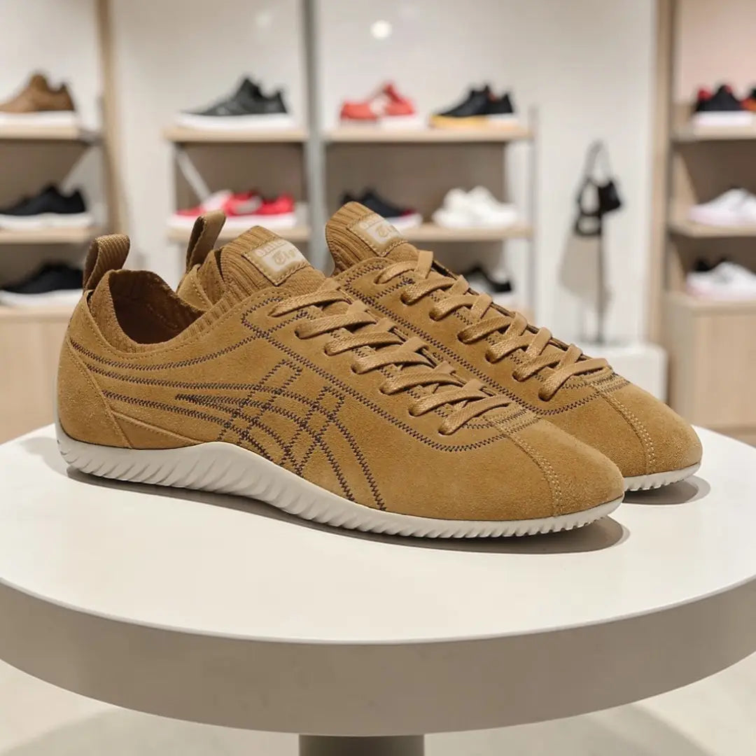 Onitsuka Tiger Sclaw Low TAN PRESIDIO Mens 7A Premium Sneakers D-2028 Main image