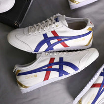 Onitsuk_a Tiger Mexico 66 White Blue Red Gold Mens 7A Premium Sneakers D-1872