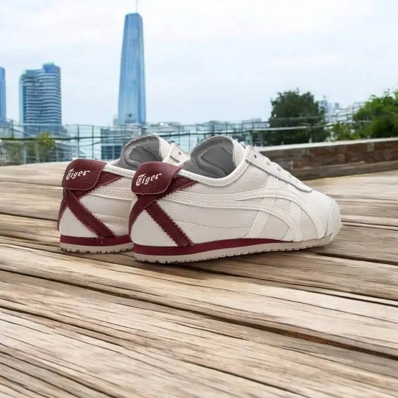 Onitsuka Tiger Mexico 66 White Burgundy Sneakers For Men Main image