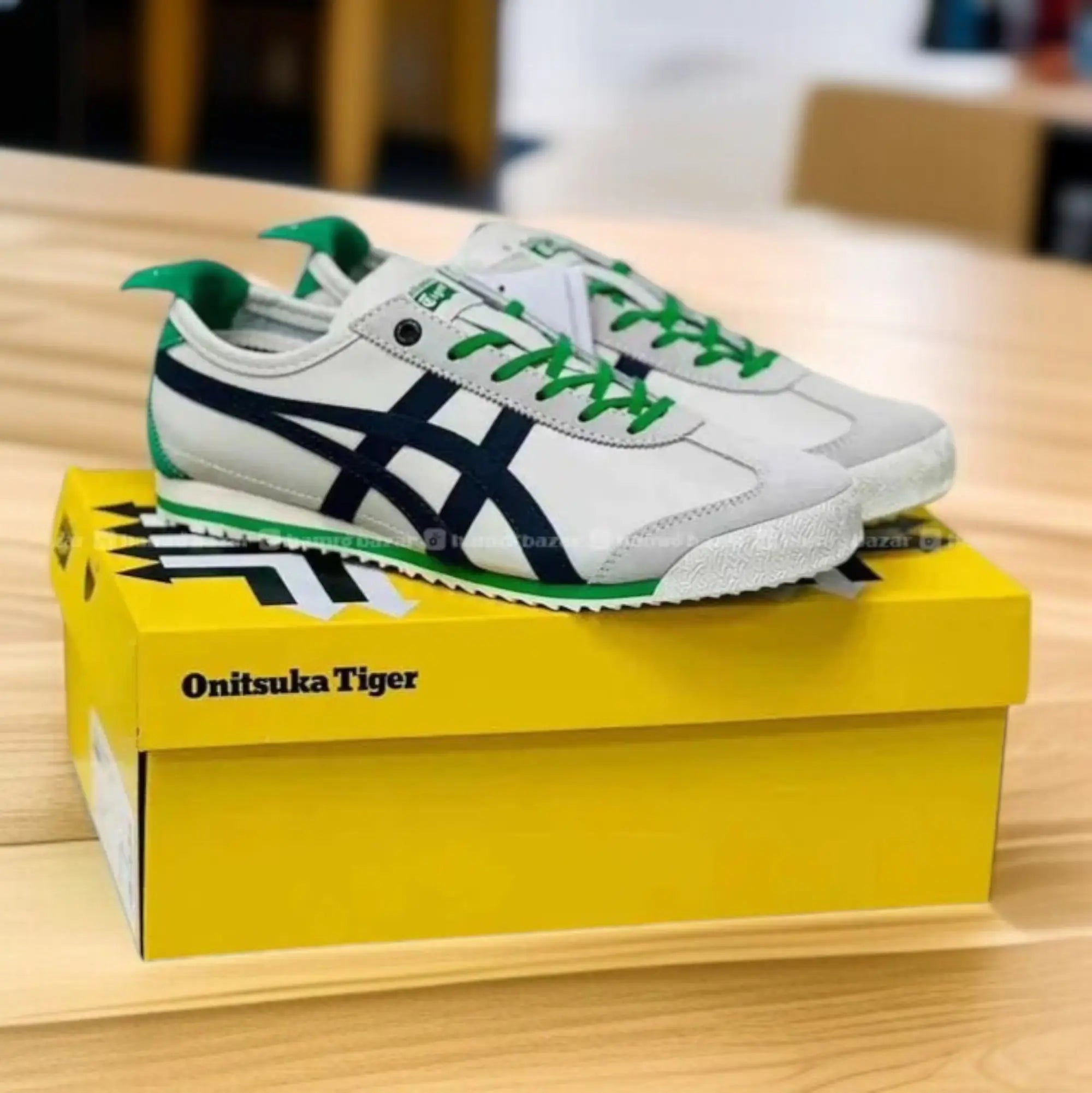 Onitsuk_a Tiger Mexico 66 SD Birch Peacoat Green  7A Premium Sneakers D-1939