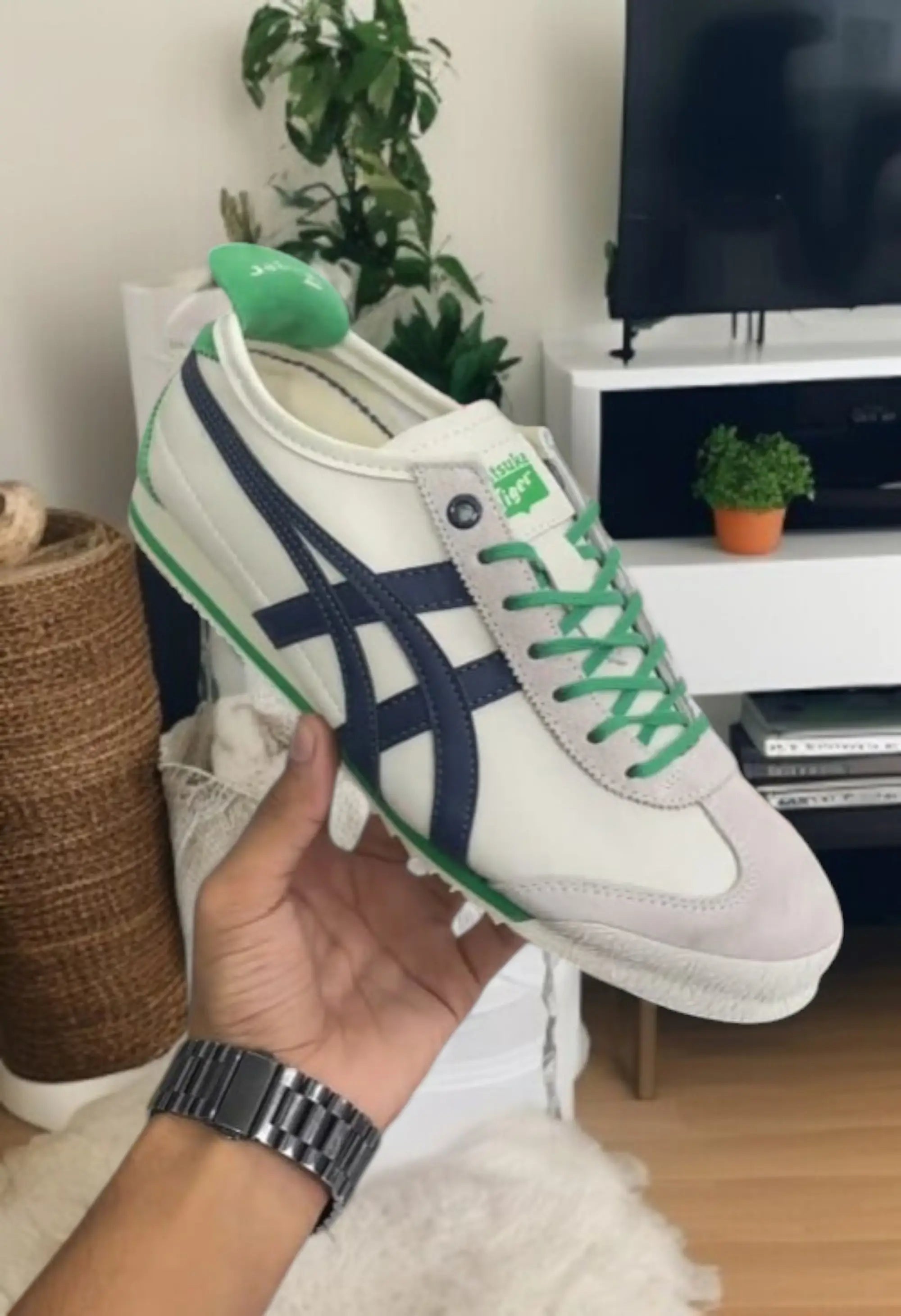 Onitsuk_a Tiger Mexico 66 SD Birch Peacoat Green  7A Premium Sneakers D-1939 Secondary image