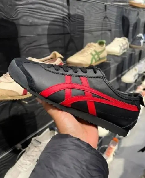 Onitsuk_a Tiger Mexico 66 Black Classic Red  Mens First Copy Sneakers D-1946