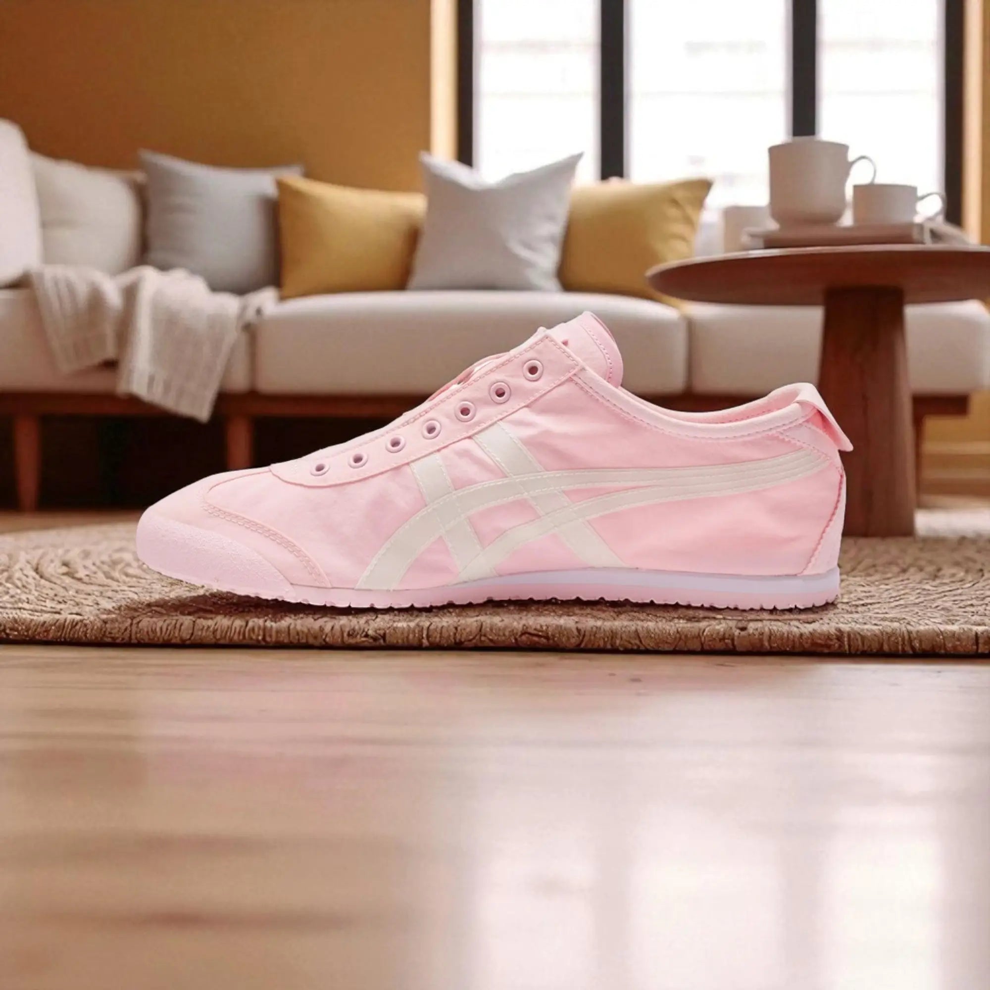 Onitsuk_a Tiger Mexico 66 Slip On - PinkWhite  Girls Premium First Copy D-1950