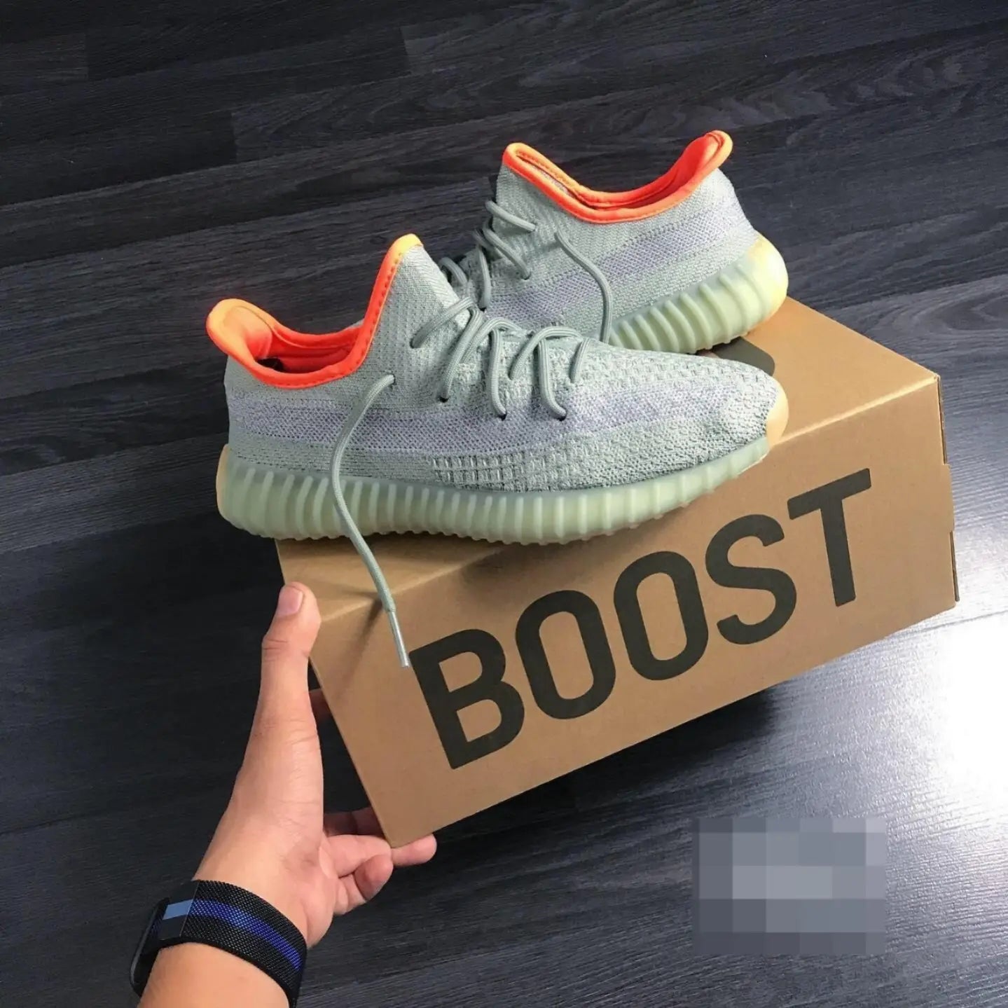 Adidas Yeezy 350 V2 Desert Sage Reflective Girls 7A Premium (D-2026) Main image