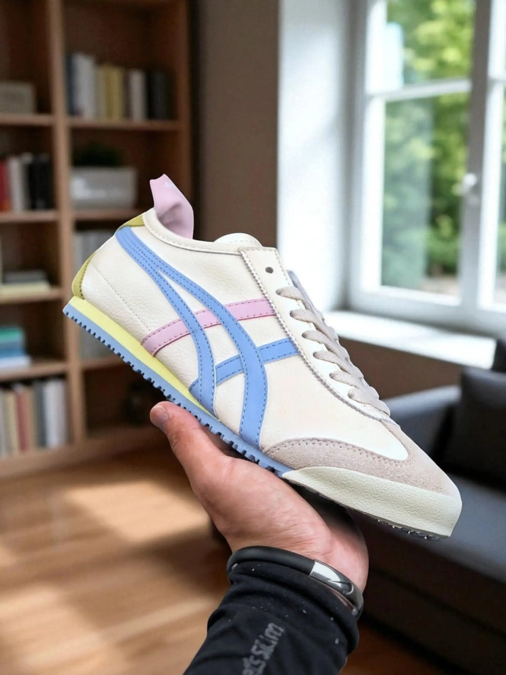 Onitsuk_a Tiger Mexico 66 WhiteBluePink  Girls Premium First Copy Sneakers D-1953