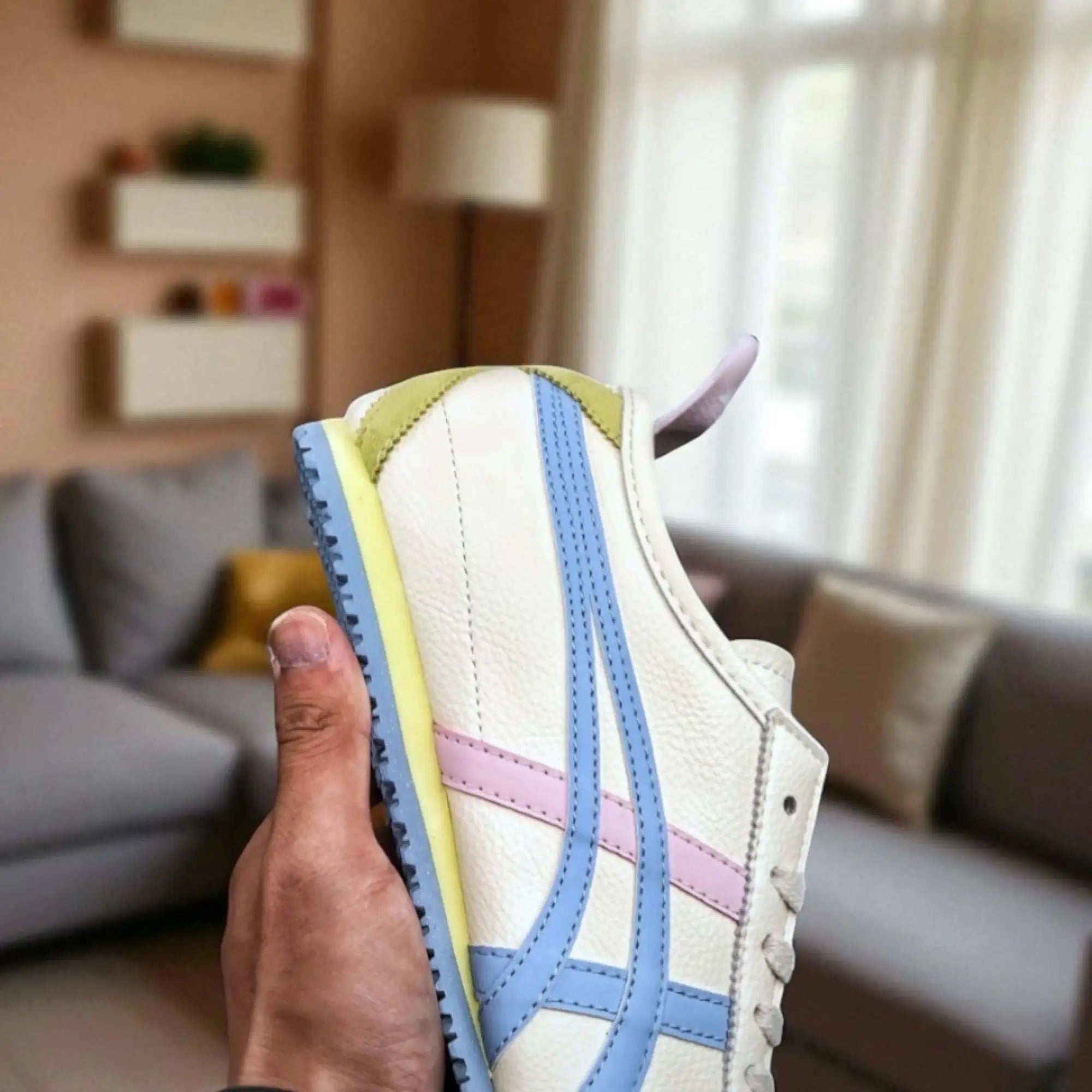 Onitsuk_a Tiger Mexico 66 WhiteBluePink  Girls Premium First Copy Sneakers D-1953 Secondary image