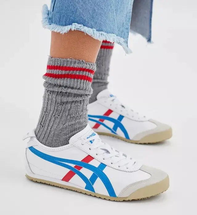 Onitsuk_a Tiger Mexico 66 WhiteBlueRed  Girls Premium First Copy Sneakers D-1956
