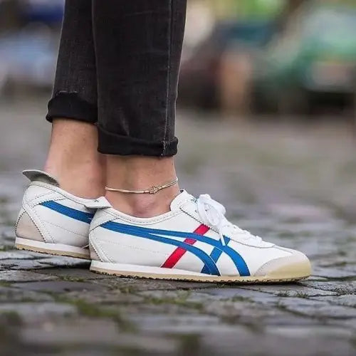 Onitsuk_a Tiger Mexico 66 WhiteBlueRed  Girls Premium First Copy Sneakers D-1956