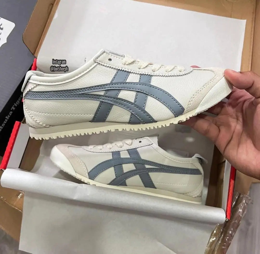 Onitsuk_a Tiger Mexico 66 Beige Cream Grey Mens Premium First Copy Sneakers D-1960 Main image