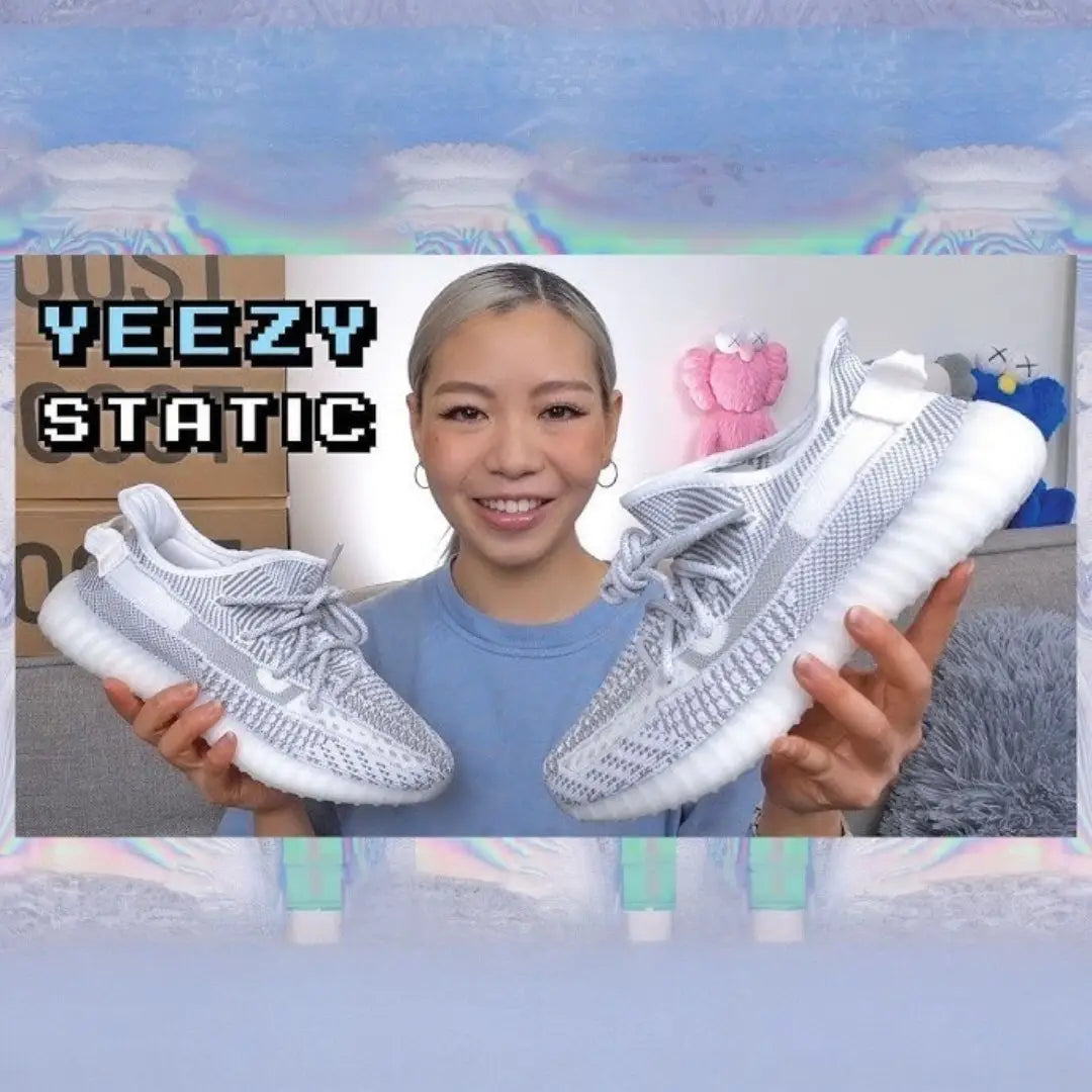 Adidas Yeezy 350 V2 Static Reflective Girls  Semi UA 7A Quality Full Kit Accessories (D-2062) Main image